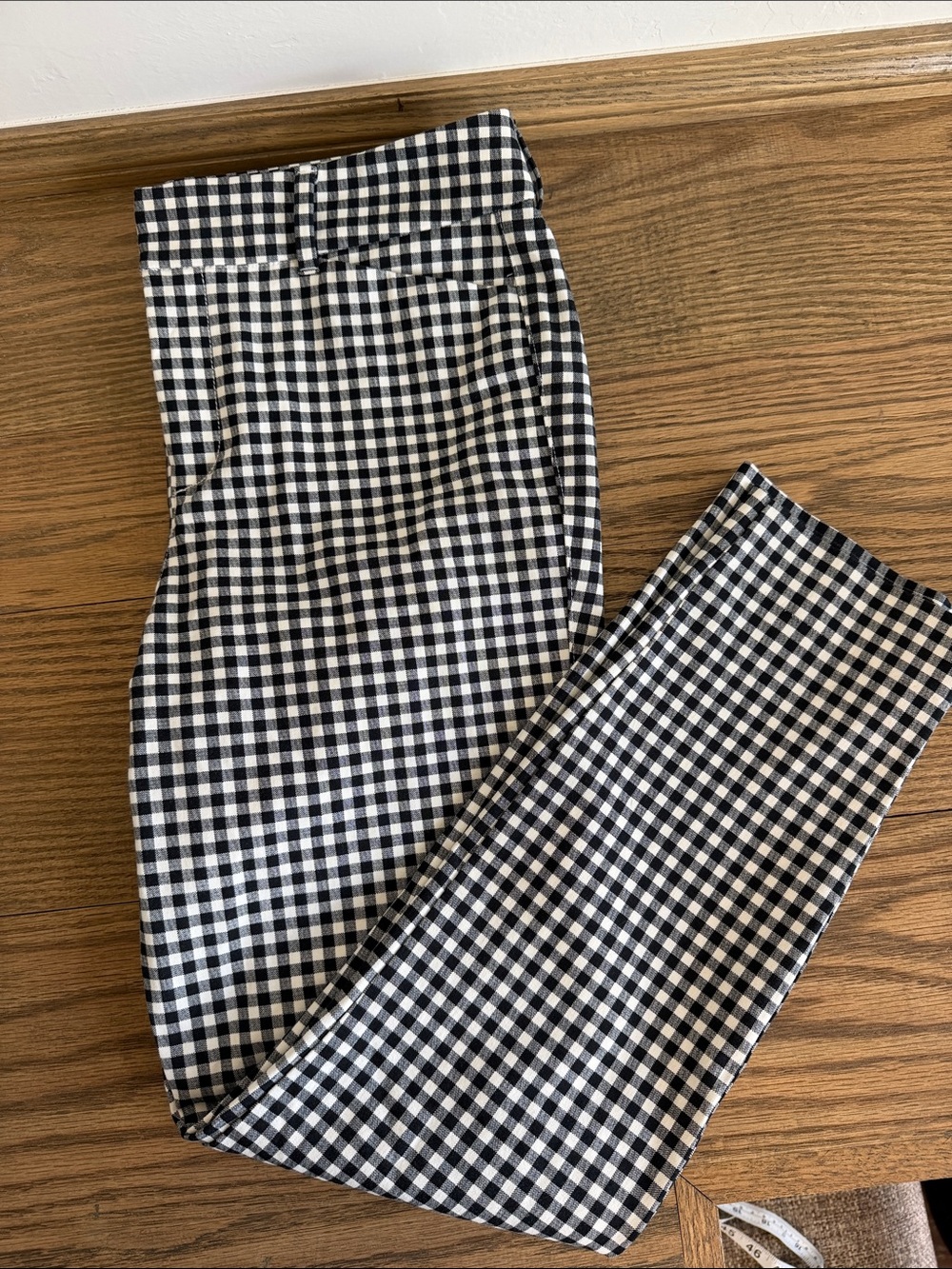 Old Navy High-Rise Pixie Black & White Gingham Pants